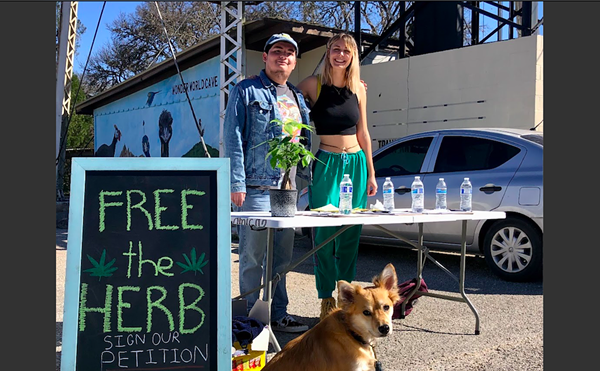 Cannabis reform advocates collect petition signatures ahead of San Marcos' 2022 vote to decriminalize possession of small amounts of weed.
