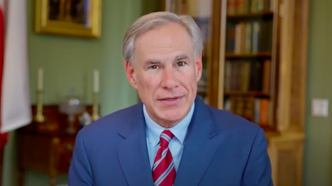 Texas Gov. Greg Abbott speaks during a video announcing his executive order.
