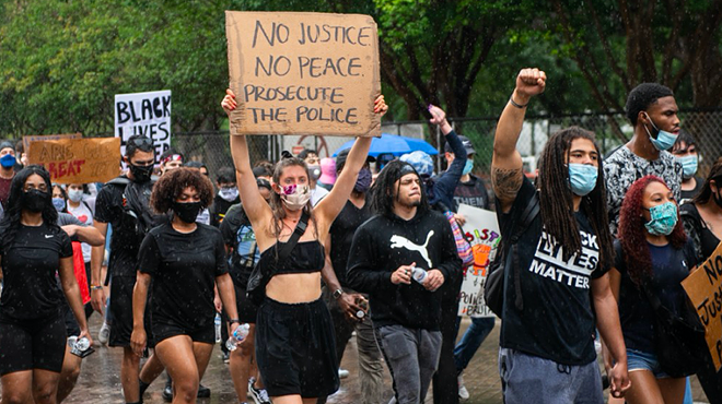 San Antonians march against police oppression during nationwide protests last year.