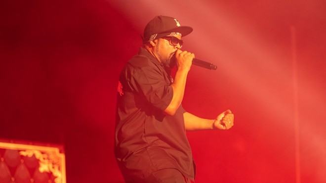 Ice Cube spits rhymes during a 2022 San Antonio appearance as part of the Mount Westmore tour.
