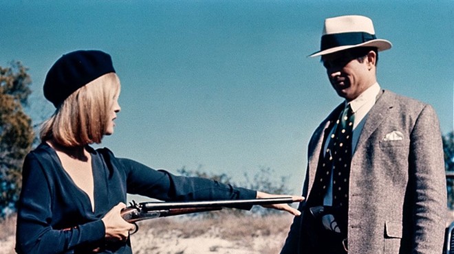 Warren Beatty and Faye Dunaway appear in the promo photo for the 1967 film Bonnie and Clyde.