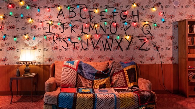 A store pop-up in France depicts Joyce's living room from Stranger Things.