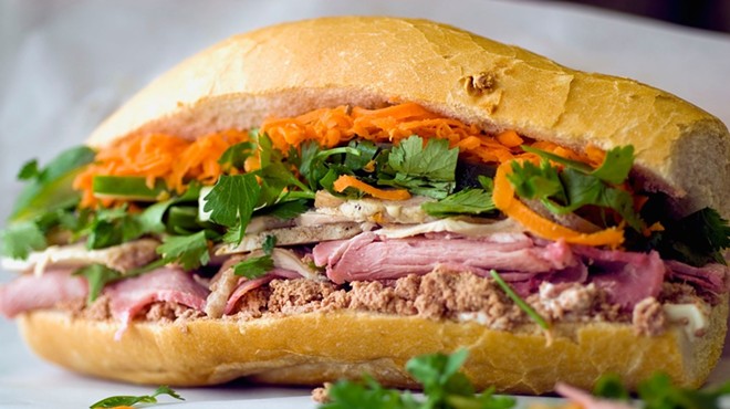Banh Mi 102 specializes in Vietnamese sandwiches served on a baguette.
