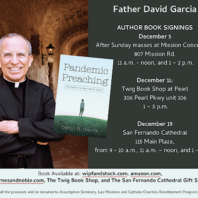 Join Father David Garcia at one of his book signing events in December!
