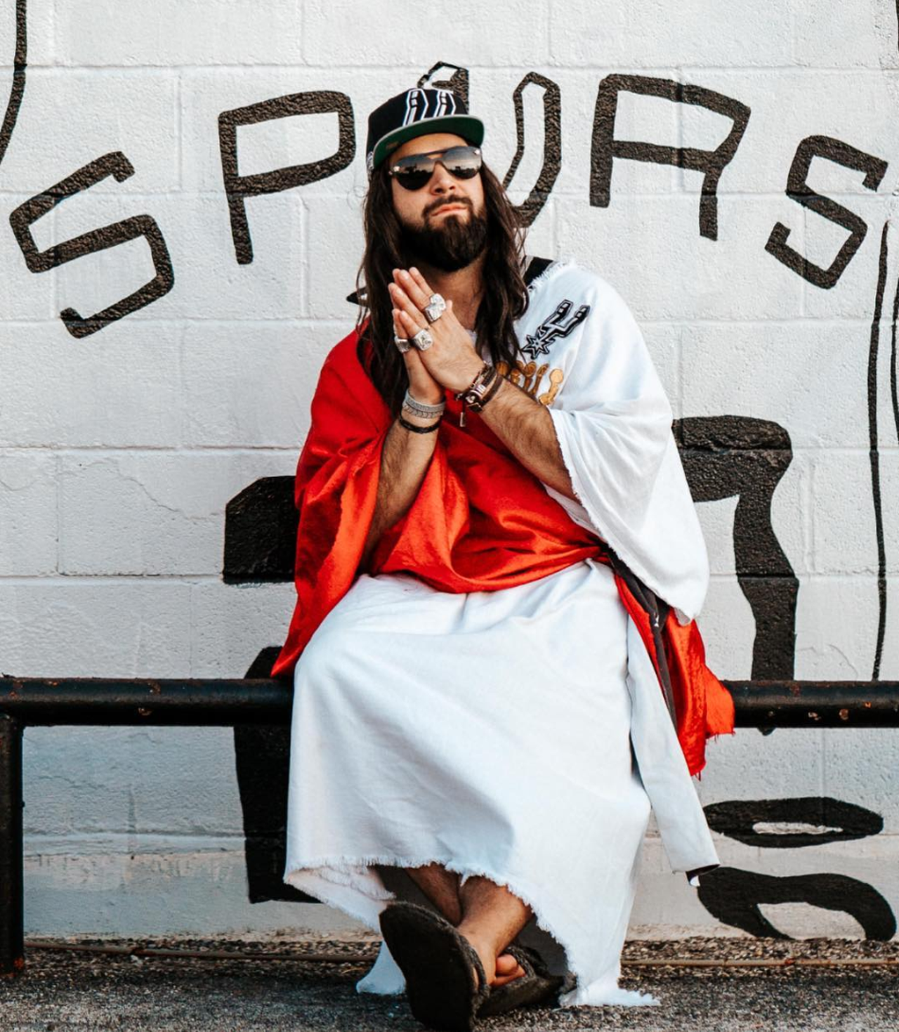 Spurs Jesus
Though he made a fuss asking for attention from the San Antonio Spurs at the beginning of 2020, Spurs Jesus — his real name is Cordero Maldonado — remains a name only recognized in the Alamo City. What reportedly started out as a Halloween costume eventually turned into a local personality that morphed into a clout-seeking “celebrity” that has a not-so-clean record from his business ventures. But, at least you know his name, right?
Photo via Instagram / spursjesus