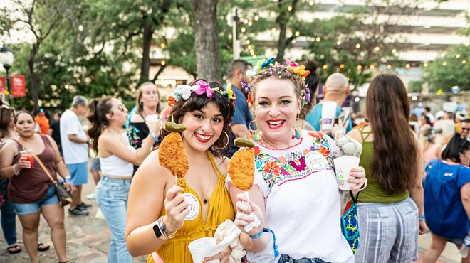 Many San Antonians look forward to eating Fiesta favorite chicken-on-a-stick all year.