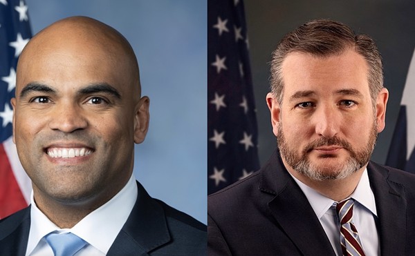 A new poll shows U.S. Rep. Colin Allred (left) leading U.S. Sen. Ted Cruz among Texas Latinos.