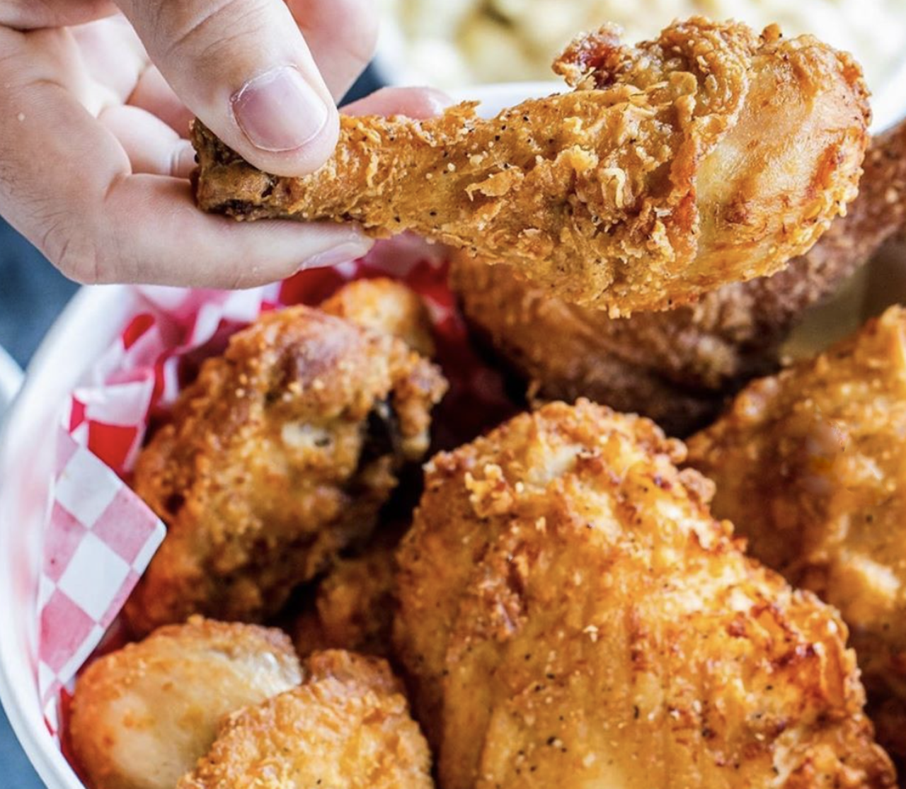 Max’s Wine Dive Fried Chicken 
Crispy and juicy, Max’s fried chicken rarely disappoints. Hint: pound a chicken breast flat and follow this recipe for homemade chicken on a stick!
Find the recipe here.
Photo via Instagram/  maxswinedive
