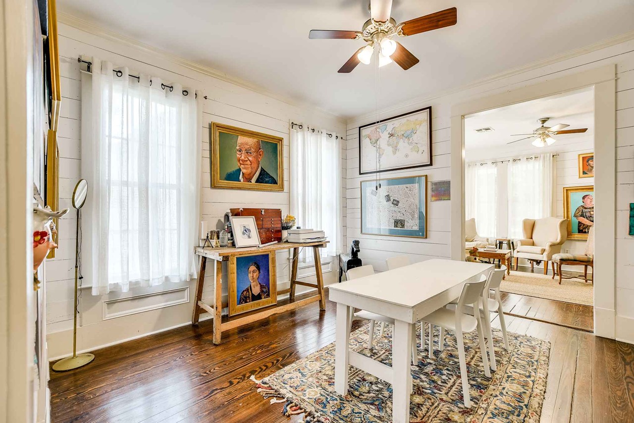 San Antonio artist Kathy Sosa is selling this bright and airy Lavaca home-turned-studio