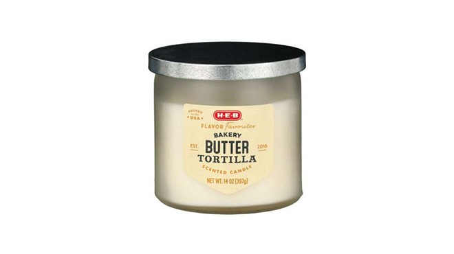 San Antonio-based H-E-B is now selling butter tortilla-scented candles.