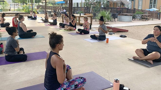 San Antonio-based Mobile Om and Cherrity Bar offer post-election outdoor yoga session