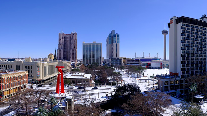 Snow blanketed San Antonio during Winter Storm Uri in February, 2021. The current winter weather isn't expected to be as intense.