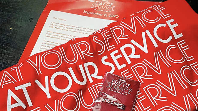 Bar pros who signed up to volunteer their time to Campari's annual National Day of Service received a t-shirt and commemorative pin.