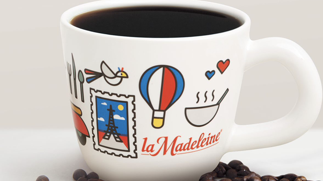 La Madeleine will offer free coffee on Sunday, March 13.