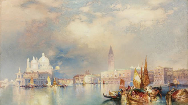 Moonlight in Venice by Tomas Moran is among the works on display in "American Made: Paintings and Sculpture from the DeMell Jacobsen Collection.”