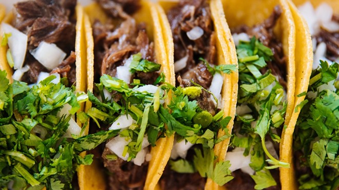 Street tacos loaded with cilantro and onion can be found at countless San Antonio taco spots.
