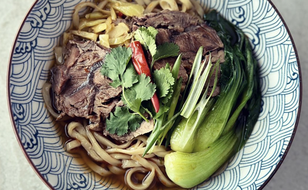 Wei Chow’s menu items included Taiwanese beef noodle soup with a savory broth.
