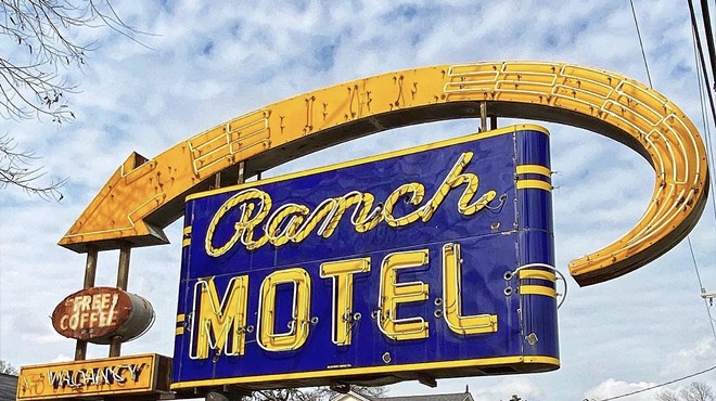 Broadway’s Ranch Motel is undergoing a preservation makeover, including repairs to the property’s vintage neon sign.