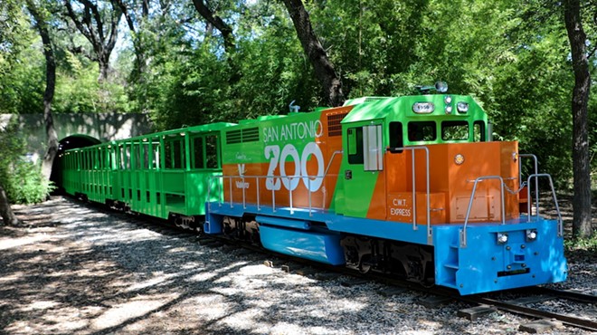 The San Antonio Zoo's C.W.T Express is new diesel-style locomotive that runs on its miniature train track.