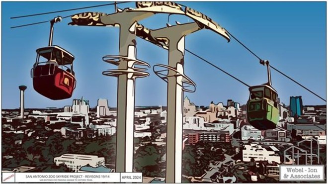 The San Antonio Zoo shared this rendering on Facebook of what a revamped Sky Ride attraction would look like.