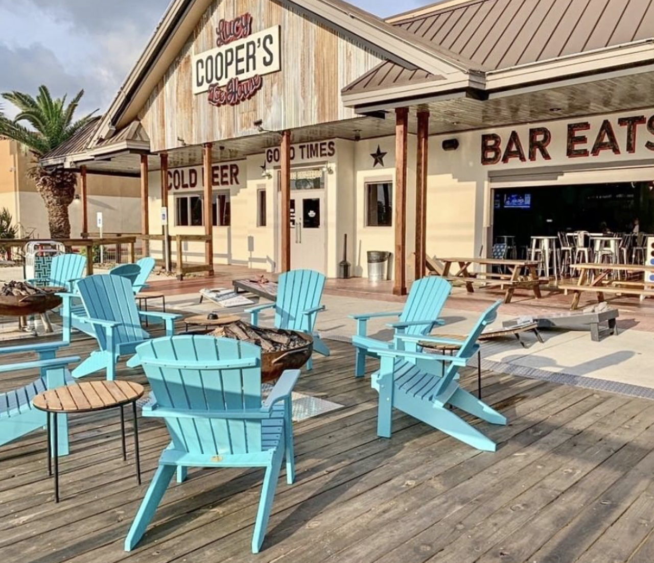 Lucy Cooper’s Texas Ice House
16080 San Pedro Ave, (210) 462-1894, lucycoopers.com
There’s nothing better than lounging in an adirondack chair while the Texas sun beams down and a breeze passes though — except for maybe not having to travel through downtown to get there. 
Photo via Instagram / lucycoopersicehouse