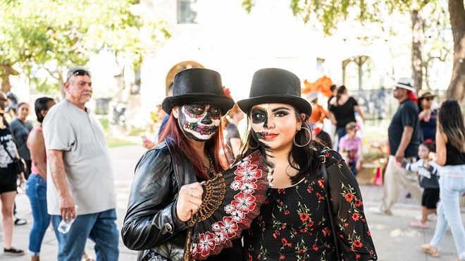 Attendees at a prior Muertos Fest show off their makeup.