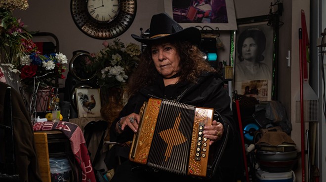 San Antonio: Eva Ybarra, the Accordion Queen, poses for a portrait. After years without broad recognition, she is finally getting her due.