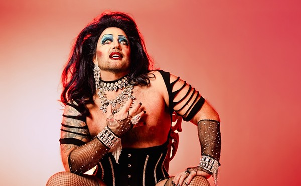 Lee Marshall stars as Frank-N-Furter in the San Pedro Playhouse's production of The Rocky Horror Show.