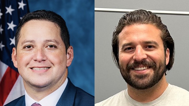 Tony Gonzales (left) defeated YouTuber Brandon Herrera by 407 votes in the Texas GOP runoffs last month.