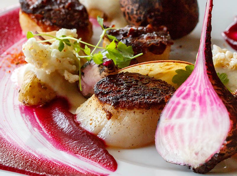 Scallops, beets and potatoes from Starfish - CASEY HOWELL