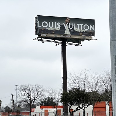 Louis Vuitton's Victor Wembanyama billboard is located near the intersection of I-37 and Fair Avenue on the South Side.