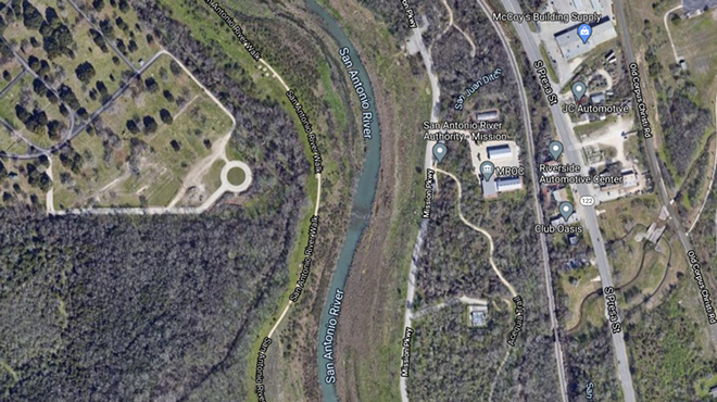 A ruptured pipe near 8510 Mission Parkway spilled sewage into the San Antonio River.
