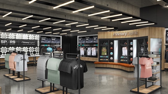 A rendering shows the fan shop planned for the Victory Capital Performance Center.