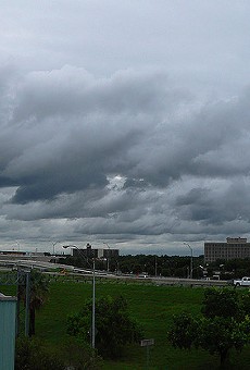 Storm clouds form over San Antonio in 2007.