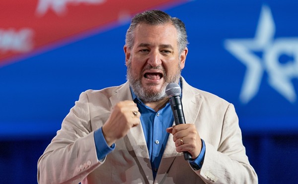 U.S. Sen. Ted Cruz puts on a pretty face during the CPAC Texas 2022 conference.