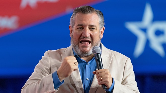 U.S. Sen. Ted Cruz puts on a pretty face during the CPAC Texas 2022 conference.