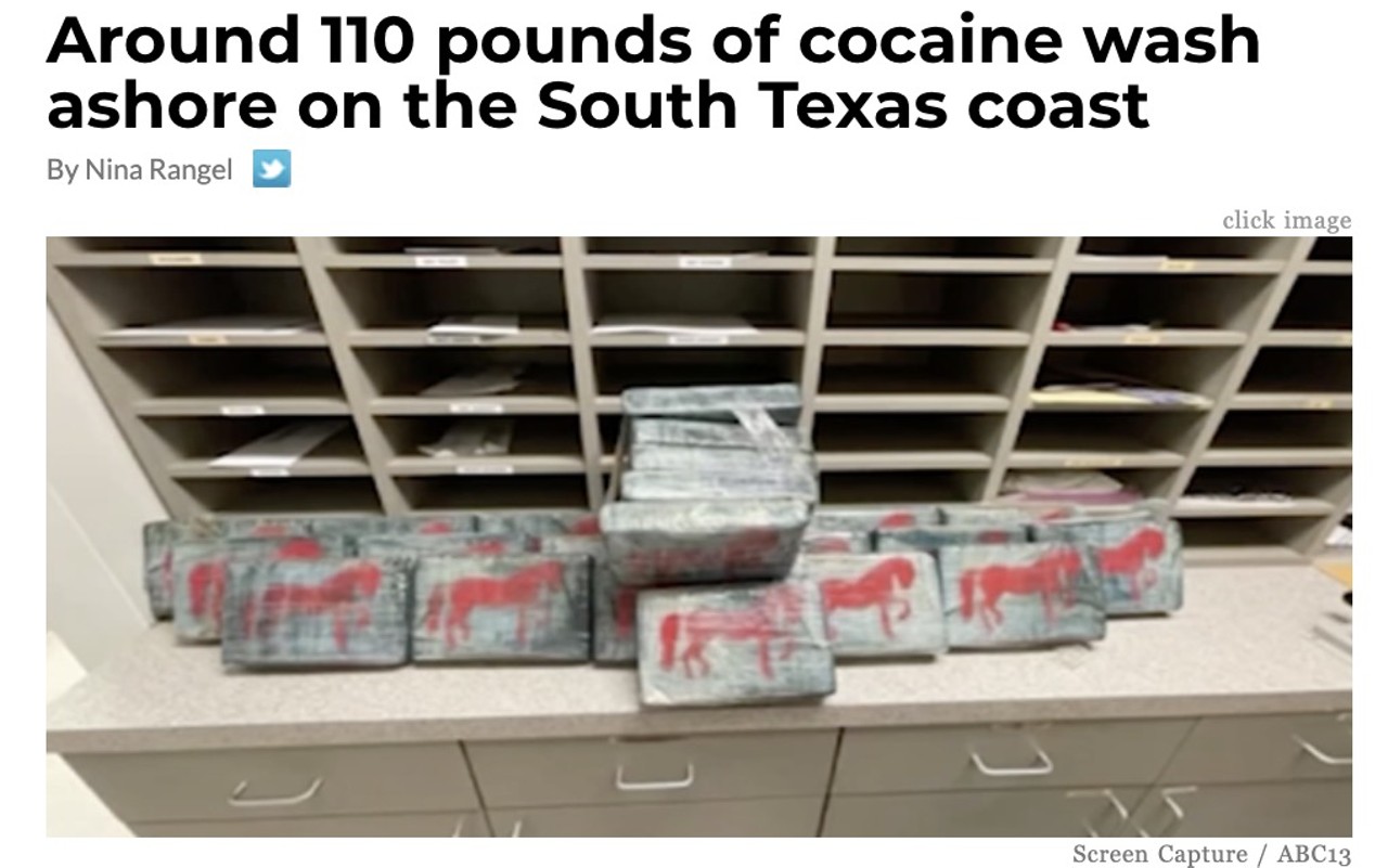 Around 110 pounds of cocaine wash ashore on the South Texas coast 