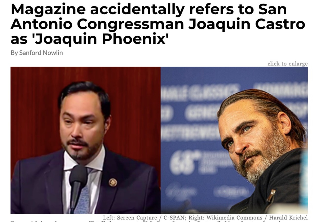 Magazine accidentally refers to San Antonio Congressman Joaquin Castro as 'Joaquin Phoenix' 