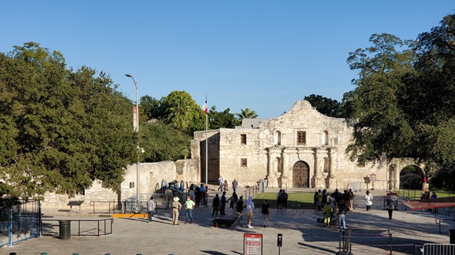 Temporary fencing installed at the Alamo 'as a security precaution'