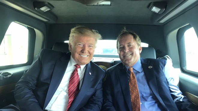 Ken Paxton, shown here with Donald Trump, has masterfully used distraction techniques similar to those of the president.