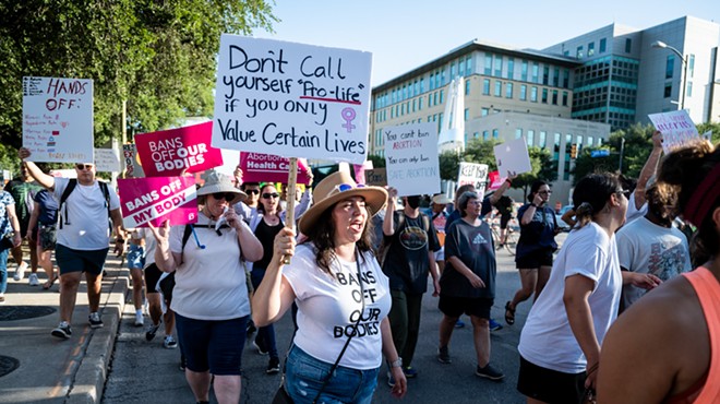 San Antonio protesters take to the streets earlier this year in support of abortion rights.