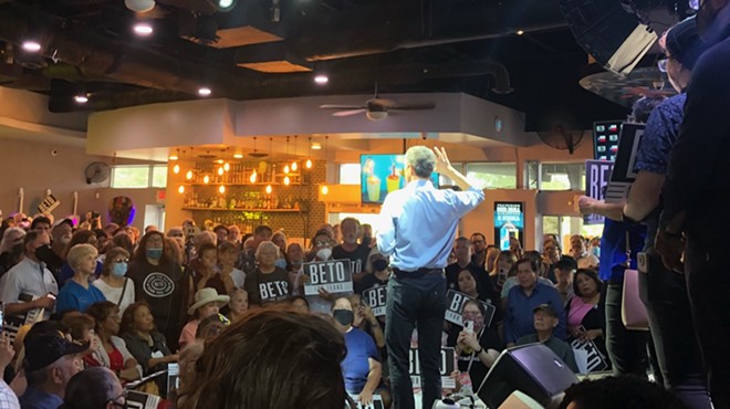 Former El Paso congressman Beto O'Rourke addresses the faithful.