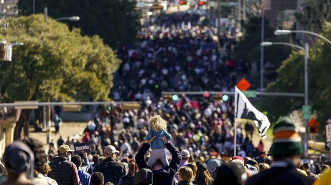 Crowds gather in Austin in celebration of Martin Luther King Day in 2020. The population of Texas has increased by 470,708 people since July 2021, the largest gain in the nation.