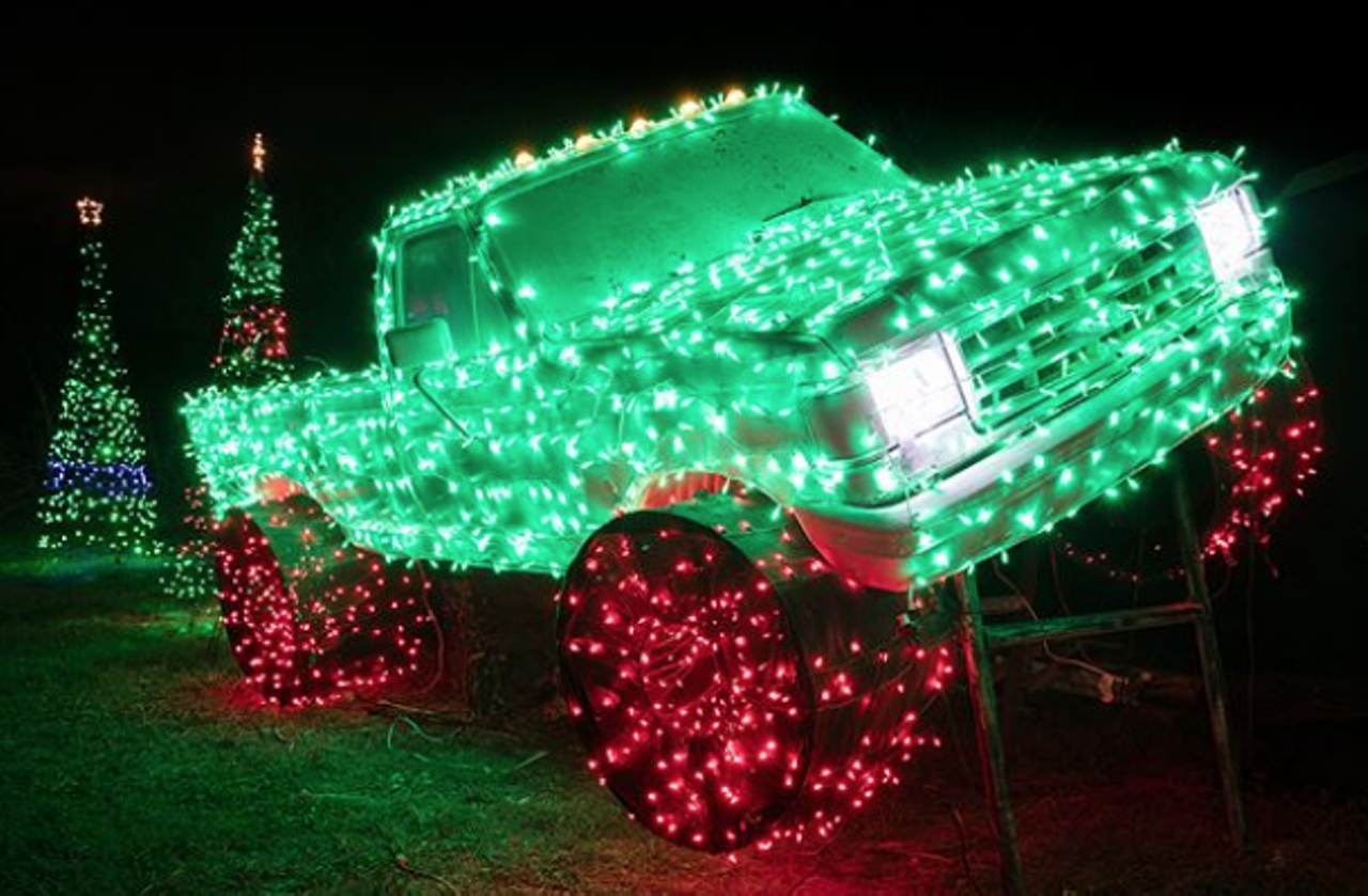 Santa’s Ranch
9561 IH 35 North, New Braunfels, (830) 743-1293, santasranch.net
From now through January 3, you’ll be able to make the quick trip to New Braunfels for this long-running light display. You’ll be able to stay warm in the car as you take a drive through more than a mile of Christmas light displays – which vary from blankets of lights to specialized designs. If you’d like, you can even score treats like hot cocoa and kettle corn on the grounds to enjoy during the ride.
Photo via Instagram / jesserieser