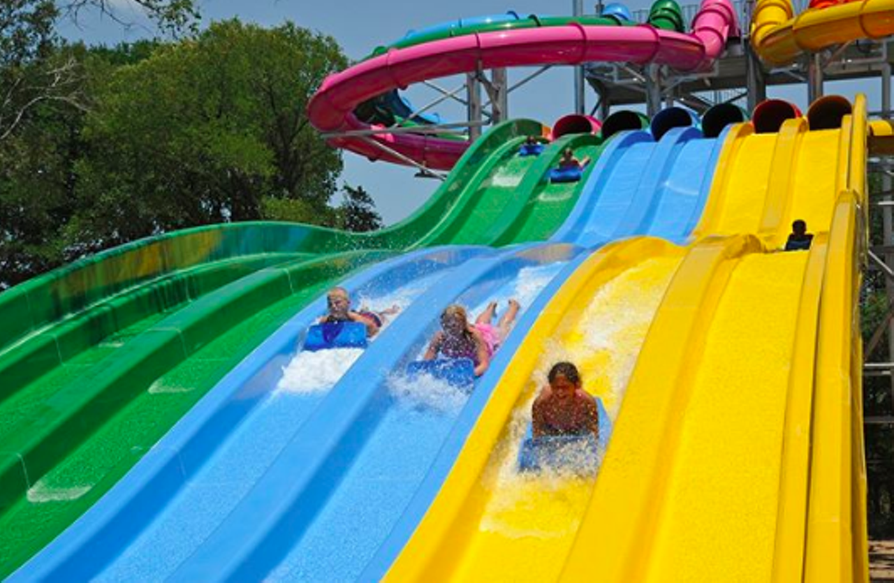 Hawaiian Falls, Waco
900 Lake Shore Dr, Waco, (254) 892-0222, hfalls.com
If you find yourself in Waco, know that there’s at least one thing to do in this sleepy college town: head to Hawaiian Falls. The outpost of this water park chain features a number of ways to get wet – from the wave pool and lazy river to the slides and the splash ground. If you’re an inexperienced swimmer, you can even take lessons.
Photo via Instagram / hfallswaco