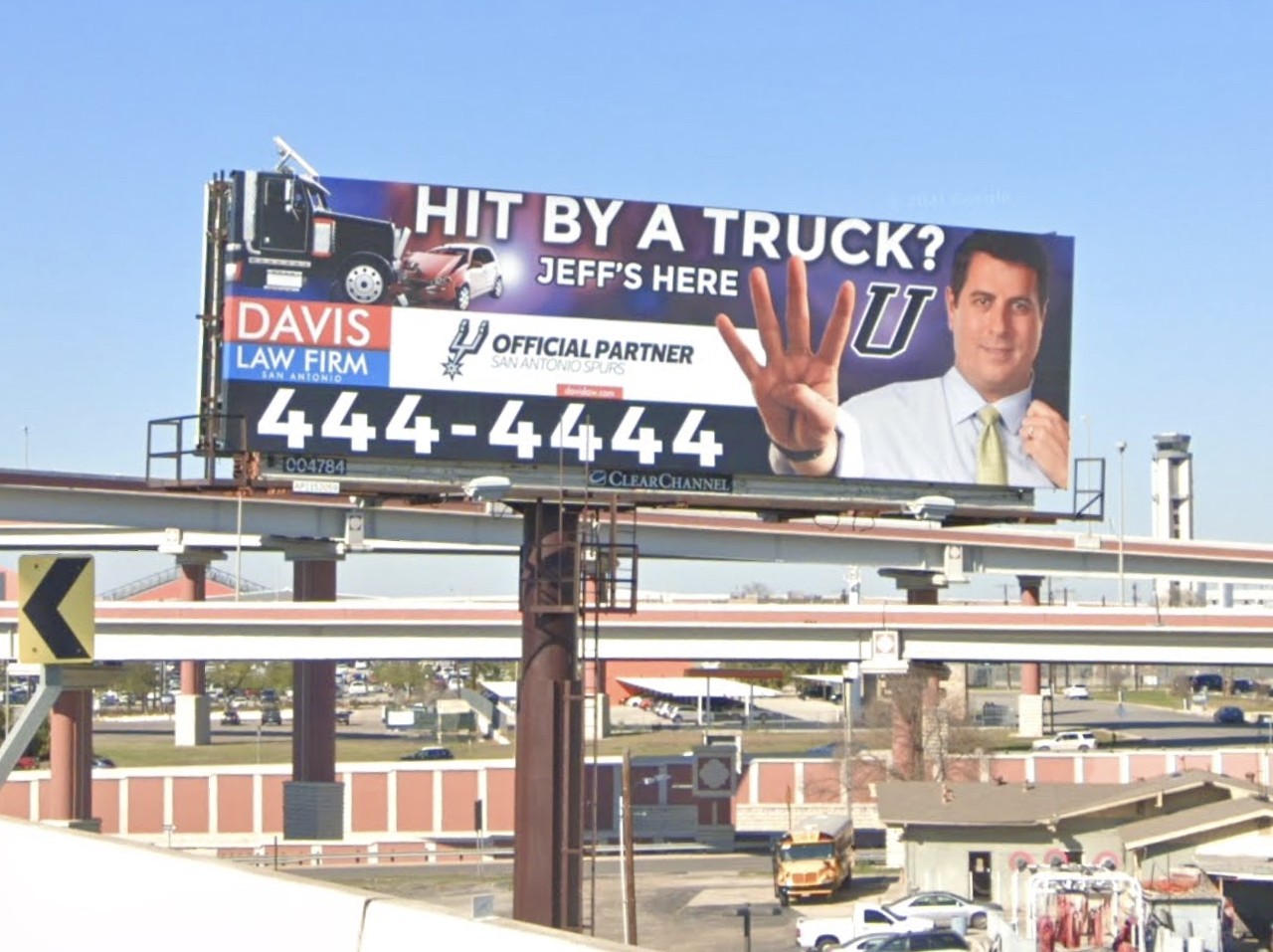 Under the unavoidable gaze of Jeff Davis. Legend has it, if you say his name four times in a mirror he appears.