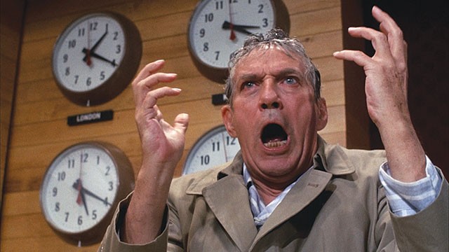 The mad prophet of the airwaves: Peter Finch as Howard Beale in Network - COURTESY PHOTO