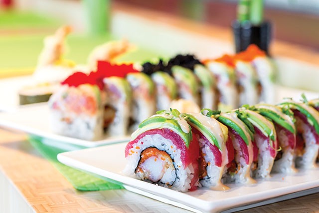 The Tricolor Roll (back) and the Spider Roll