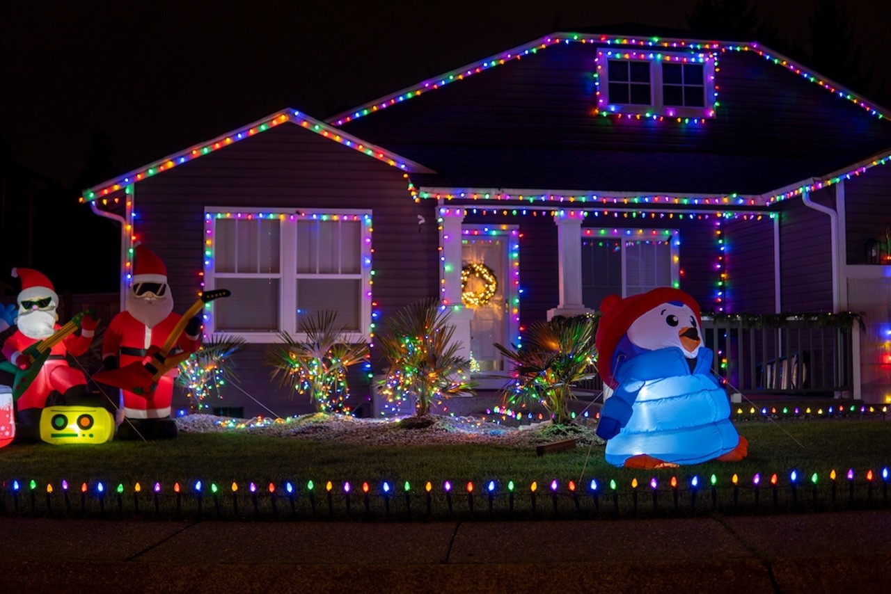 Windcrest: A home buried under $60,000 in Christmas lights.
Trying to go to sleep inside is like trying to sleep on the surface of the sun.