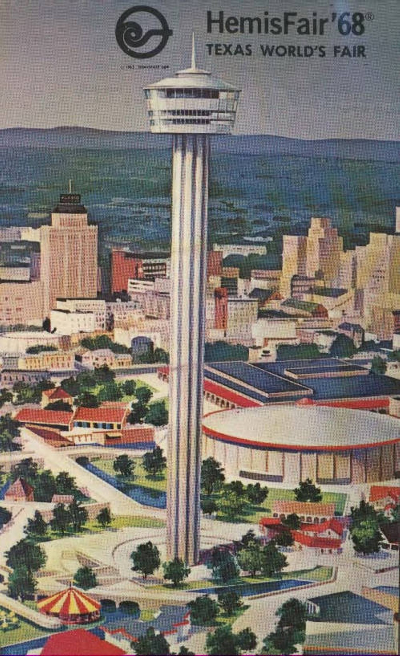 Tower of the Americas, HemisFair '68
Rendering shows the 622 foot structure and downtown San Antonio.